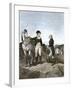 First Meeting of George Washington and Alexander Hamilton, Wearing Continental Army Uniforms-null-Framed Giclee Print