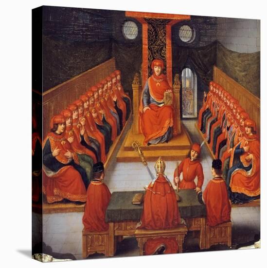 First Meeting of the Order of the Golden Fleece Held by Philip III the Good, Duke of Burgundy-Joseph Albrier-Stretched Canvas