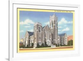 First Methodist Church, Dallas-null-Framed Art Print