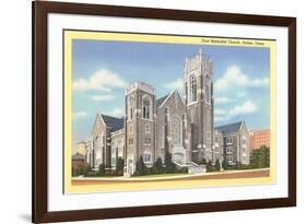First Methodist Church, Dallas-null-Framed Art Print