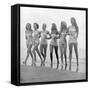 First Miss Universe Contest Contestants Wearing Bathing Suits, Long Beach, CA, 1952-George Silk-Framed Stretched Canvas