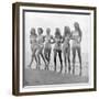 First Miss Universe Contest Contestants Wearing Bathing Suits, Long Beach, CA, 1952-George Silk-Framed Photographic Print