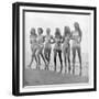 First Miss Universe Contest Contestants Wearing Bathing Suits, Long Beach, CA, 1952-George Silk-Framed Photographic Print