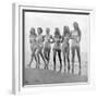 First Miss Universe Contest Contestants Wearing Bathing Suits, Long Beach, CA, 1952-George Silk-Framed Photographic Print