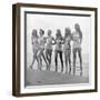 First Miss Universe Contest Contestants Wearing Bathing Suits, Long Beach, CA, 1952-George Silk-Framed Photographic Print