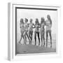 First Miss Universe Contest Contestants Wearing Bathing Suits, Long Beach, CA, 1952-George Silk-Framed Photographic Print