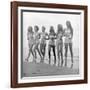 First Miss Universe Contest Contestants Wearing Bathing Suits, Long Beach, CA, 1952-George Silk-Framed Photographic Print