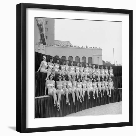 First Miss Universe Contest, Long Beach, CA, 1952-George Silk-Framed Photographic Print