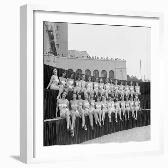 First Miss Universe Contest, Long Beach, CA, 1952-George Silk-Framed Photographic Print