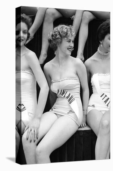 First Miss Universe Contest. Miss France and Miss Israel. Long Beach, California 1952-George Silk-Stretched Canvas