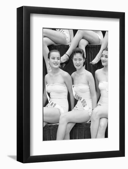 First Miss Universe Contest, Miss Hong Kong Judy Dan, Long Beach, CA, 1952-George Silk-Framed Photographic Print