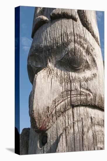 First Nation Totem Pole at the Courthouse in Prince Rupert, British Columbia, Canada, North America-Michael DeFreitas-Stretched Canvas