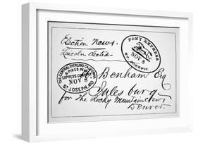 First News of Abraham Lincoln's Election to President, 1860-null-Framed Giclee Print