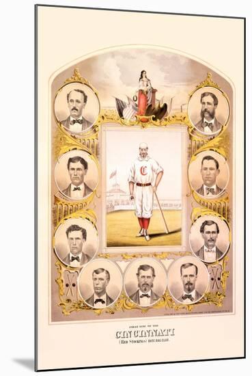 First Nine of the Cincinnati (Red Stockings) Base Ball Club-Tuchfarber, Walkley & Moellman-Mounted Art Print