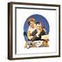 First of the Month (or Family Paying Bills)-Norman Rockwell-Framed Giclee Print