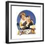 First of the Month (or Family Paying Bills)-Norman Rockwell-Framed Giclee Print