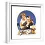 First of the Month (or Family Paying Bills)-Norman Rockwell-Framed Giclee Print