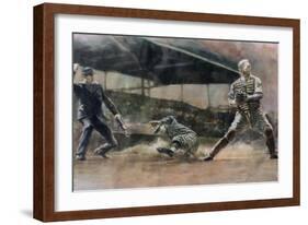 First Out of a Double Play-Lance Richbourg-Framed Giclee Print