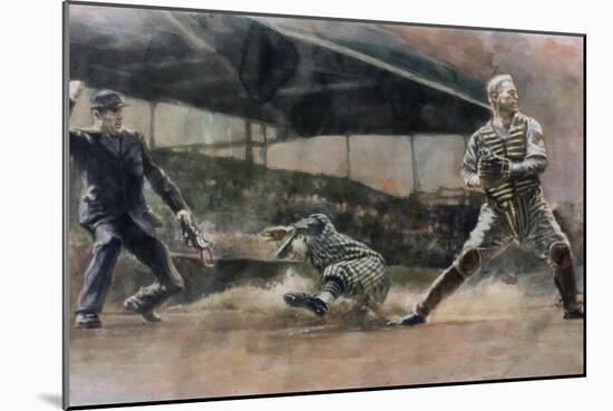 First Out of a Double Play-Lance Richbourg-Mounted Giclee Print