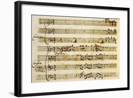 First Page of Cantata for Holy Christmas-Alessandro Stradella-Framed Giclee Print