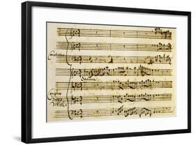 First Page of Cantata for Holy Christmas-Alessandro Stradella-Framed Giclee Print