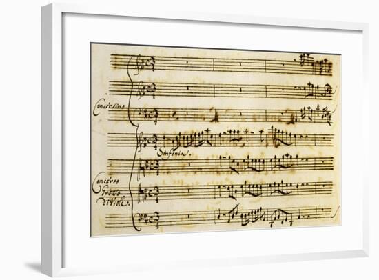 First Page of Cantata for Holy Christmas-Alessandro Stradella-Framed Giclee Print