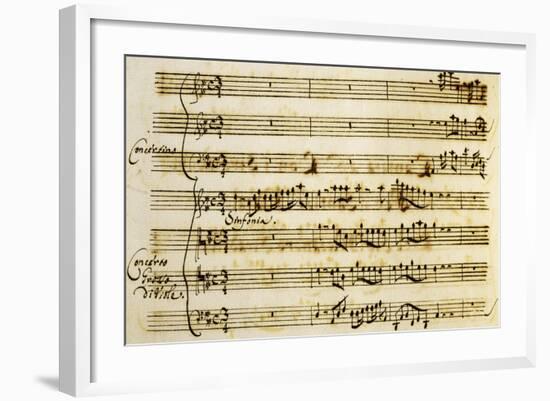 First Page of Cantata for Holy Christmas-Alessandro Stradella-Framed Giclee Print