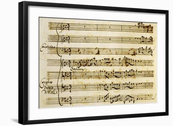 First Page of Cantata for Holy Christmas-Alessandro Stradella-Framed Giclee Print