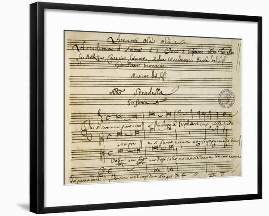 First Page of the Sheet Music of Il Trespolo Tutore-null-Framed Giclee Print