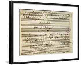 First Page of the Sheet Music of Il Trespolo Tutore-null-Framed Giclee Print