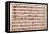 First Page of the Sheet Music of the Oratorio of Saint John the Baptist-Alessandro Stradella-Framed Stretched Canvas