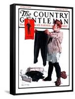 "First Pair of Long Pants," Country Gentleman Cover, October 6, 1923-Angus MacDonall-Framed Stretched Canvas