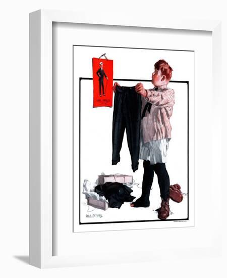 "First Pair of Long Pants,"October 6, 1923-Angus MacDonall-Framed Giclee Print