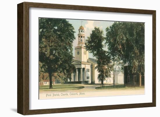 First Parish Church, Concord-null-Framed Art Print