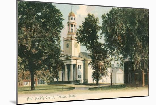 First Parish Church, Concord-null-Mounted Art Print