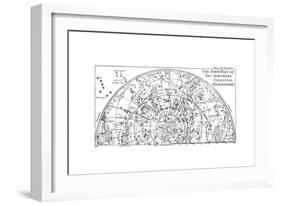 First Part of the Star Chart of the Northern Celestial Hemisphere Showing Constellations, 1747-null-Framed Giclee Print