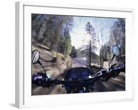 First Person View from a Moving Motorcycle-null-Framed Photographic Print