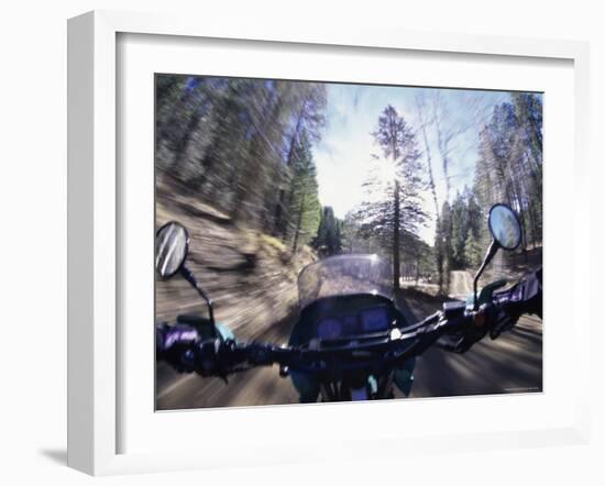 First Person View from a Moving Motorcycle-null-Framed Photographic Print