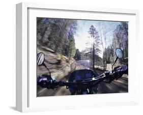 First Person View from a Moving Motorcycle-null-Framed Photographic Print