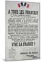 First Poster for the 18th June 1940 Address by General Charles De Gaulle-null-Mounted Giclee Print