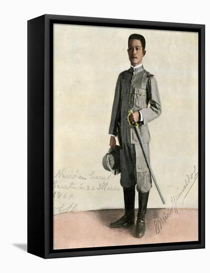 First President of the Philippines Emilio Aguinaldo, Circa 1898-null-Framed Stretched Canvas