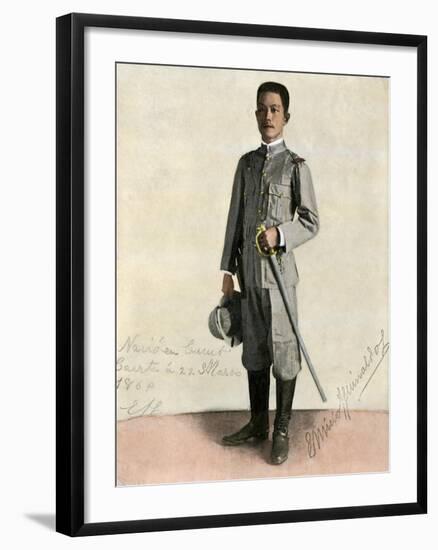 First President of the Philippines Emilio Aguinaldo, Circa 1898-null-Framed Giclee Print