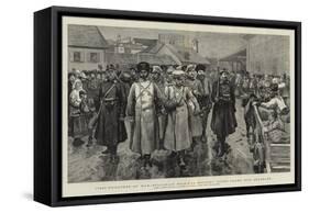 First Prisoners of War, Bulgarian Soldiers Brought under Guard into Belgrade-Frederic Villiers-Framed Stretched Canvas