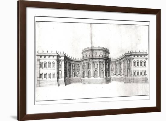 First Project for the Louvre, Elevation of the East Facade, from "Recueil Du Louvre", 1664-Giovanni Lorenzo Bernini-Framed Giclee Print