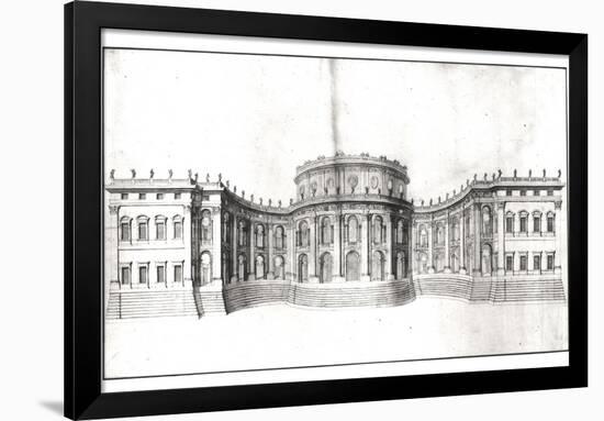 First Project for the Louvre, Elevation of the East Facade, from "Recueil Du Louvre", 1664-Giovanni Lorenzo Bernini-Framed Giclee Print