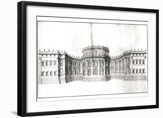 First Project for the Louvre, Elevation of the East Facade, from "Recueil Du Louvre", 1664-Giovanni Lorenzo Bernini-Framed Giclee Print