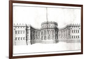 First Project for the Louvre, Elevation of the East Facade, from "Recueil Du Louvre", 1664-Giovanni Lorenzo Bernini-Framed Giclee Print