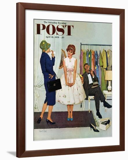 "First Prom Dress" Saturday Evening Post Cover, April 18, 1959-Kurt Ard-Framed Giclee Print