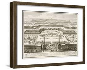 First Proposal for the Schonbrunn Palace, Vienna, from 'Entwurf einer historischen Architektur'-Johann Bernhard Fischer Von Erlach-Framed Giclee Print