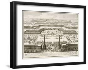 First Proposal for the Schonbrunn Palace, Vienna, from 'Entwurf einer historischen Architektur'-Johann Bernhard Fischer Von Erlach-Framed Giclee Print